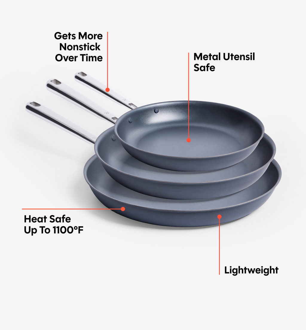8" + 10" + 12" Carbon Nonstick™ Frying Pan