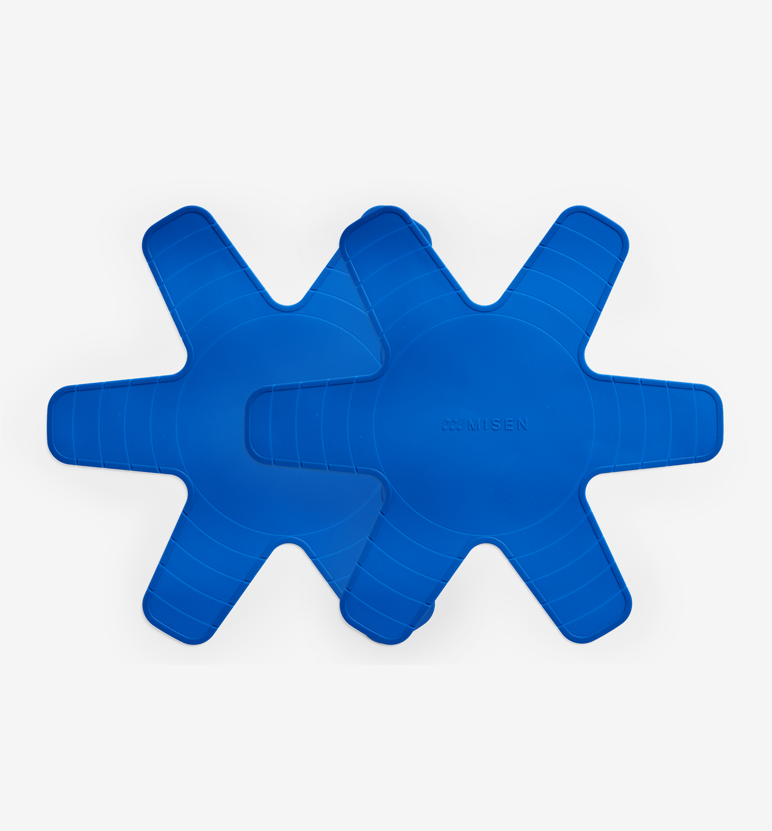 Misen blue silicone pan protectors set of two, star-shaped cookware separators